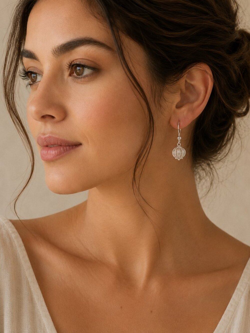 Mexican Sterling Silver .925 Flower Bud Drop Earrings | Made in Mexico